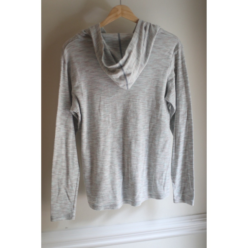 Columbia Women's Lightweight Hooded Long Sleeve Shirt Gray Space Dye XL - Picture 4 of 5
